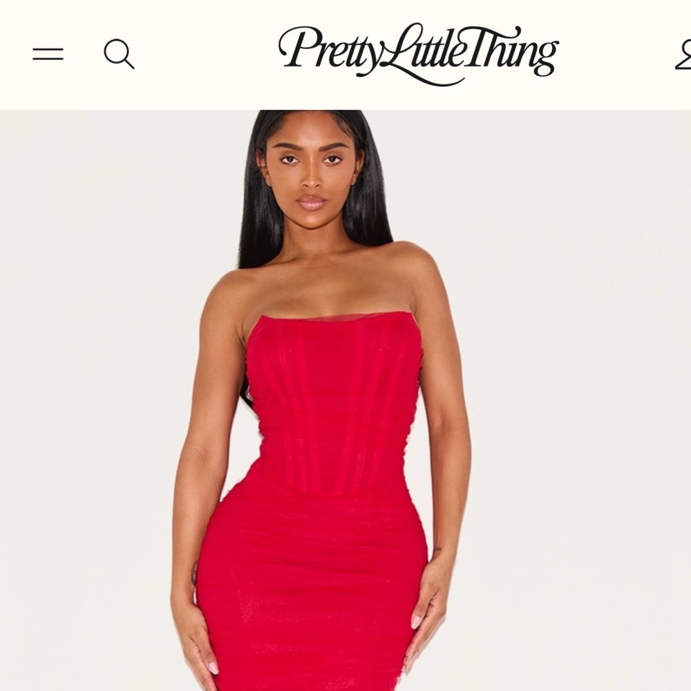 Pretty Little thing mesh corset dress